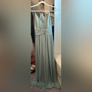 David’s Bridal Dust Sage Bridesmaid Dress